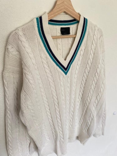 Vintage Åhléns vit bomullströja, storlek 48/50