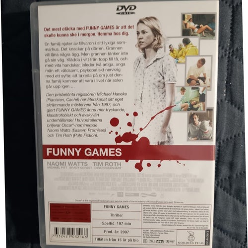 DVD FUNNY GAMES U.S. 2007 NAOMI WATTS TIM ROTH MICHAEL HANEKE