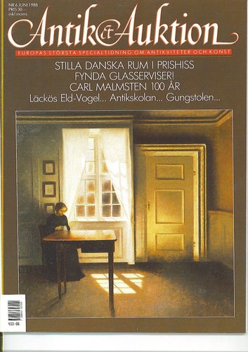 Antik & Auktion 6/1988 - Glasserviser, Carl Malmsten m m