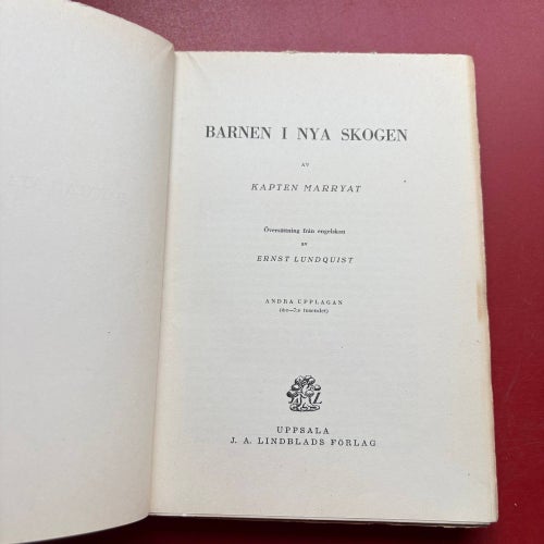 BARNEN I NYA SKOGEN Frederick Marryat 1947
