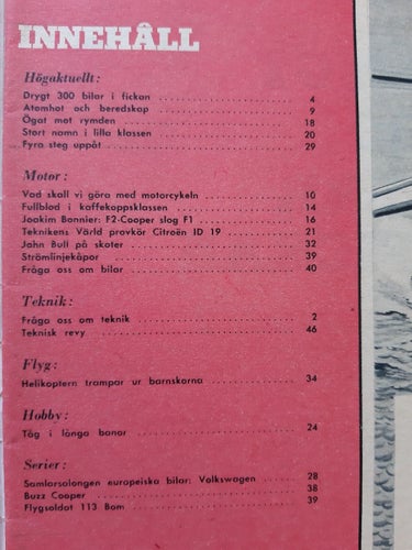 Teknikens Värld nr 5 1958: Citroën ID 19