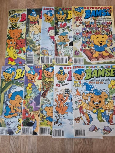 Bamse 10 st från 1995.