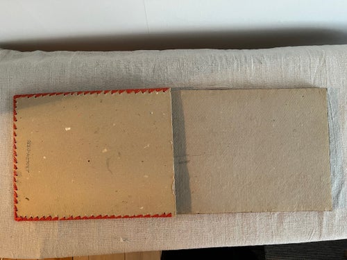 Gammalt Fotoalbum oanvänt med omslagbild från Egypten, gammalt