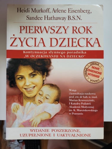 Polskspråkigt bok, Första året, H.Murkoff, A.Eisenberg, S. Hathaway.Klassiker!
