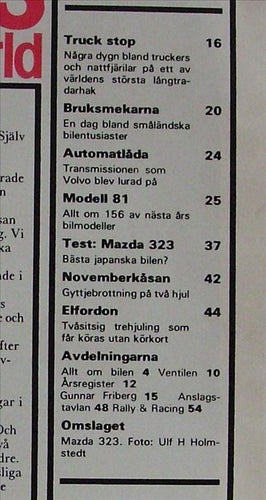 TEKNIKENS VÄRLD 1980/26.Mazda 323 SDX.Camaro,Escort,Pontiac.Electrotrike.