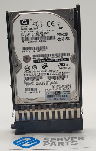 HP 146GB 15K SAS SFF DP 504334-001