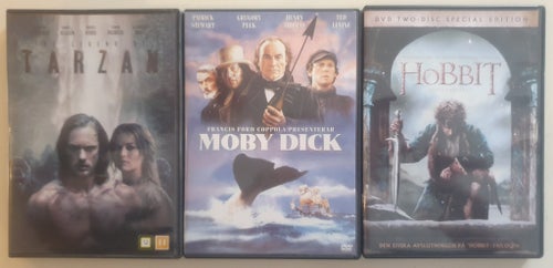 DVD-Filmer: Tarzan, Moby Dick, Hobbit - Femhäraslaget