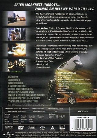 DVD: Fast and the Furious (Nyskick)