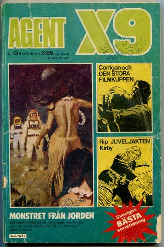 Agent X9 1975 nr 13 Jeff Hawke, Rip Kirby, Corrigan, Hazard