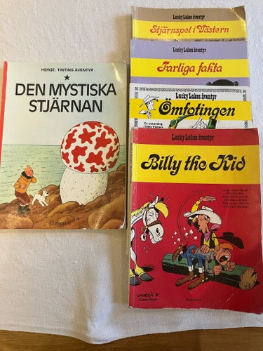 Serietidningar Lucky Luke, Asterix och Tintin