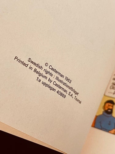 TINTIN - Tintin i Tibet , 1 utgåva !