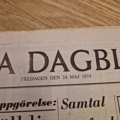 Svenska dagbladet 24 maj 1974