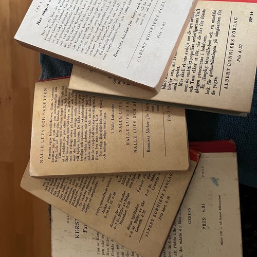 Vintage bok samling från 1950 talet