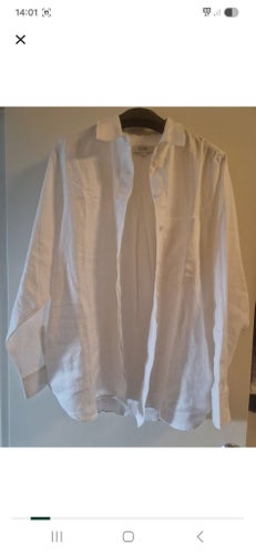 COS vit linneskjorta, storlek EUR 42