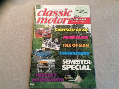 Classic Motor Nr 7 1986 Chrysler 60 År,Thunderbird,Upplandsrundan,