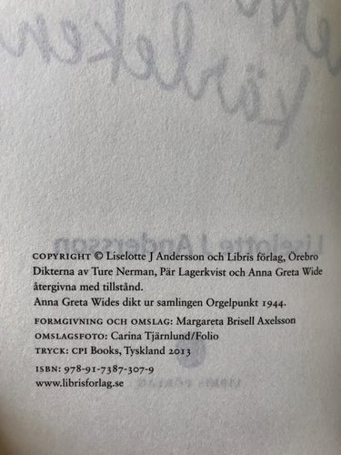VÅRT ENDA HEM ÄR KÄRLEKEN Liselotte J Andersson 2013