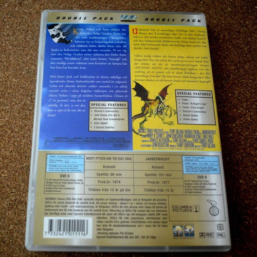 DVD-film 2st Monty Python Samling The Holy Grail & Abberwocky
