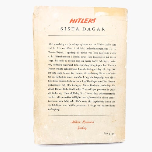 Hitlers sista dagar - H. R. Trevor-Roper, 1947