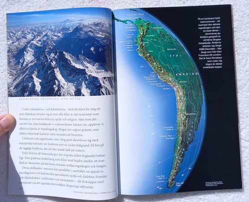 National geographic, feb 2001 – Anderna, glansborrar, bushmän, grottmålningar