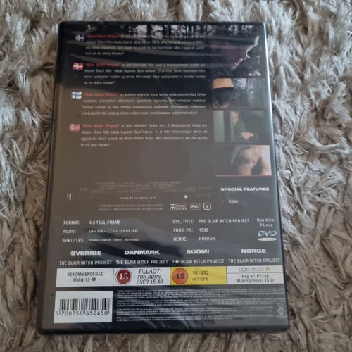 The Blair Witch Project (DVD) (Ny/Inplastad)