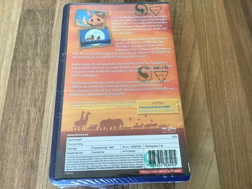 LEJONKUNGEN SPECIALUTGÅVA VHS WALT DISNEY NY INPLASTAD