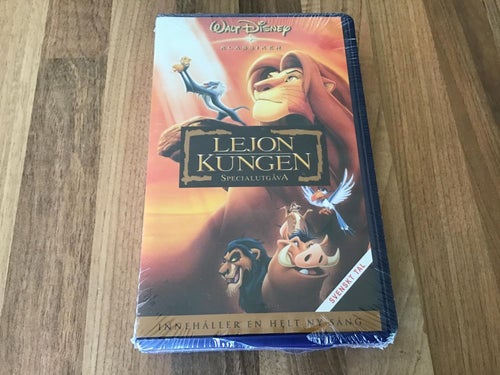 LEJONKUNGEN SPECIALUTGÅVA VHS WALT DISNEY NY INPLASTAD