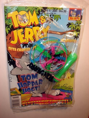 TOM & JERRY I ORIGINAL PLAST med leksak 2001 nr 8