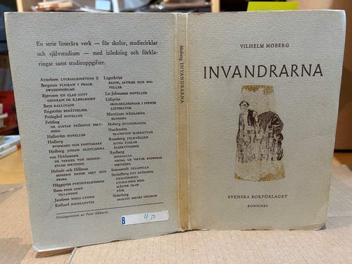 Invandrarna av Vilhelm Moberg, bok, Very good plus, SM, N