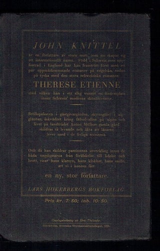 Therese Etienne av John Knittel (1929)