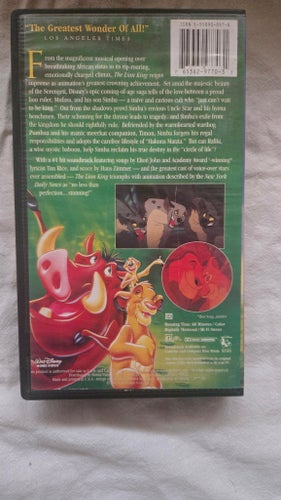A Walt Disney Masterpiece - The Lion King (Amerikanska Utgåvan) [1994, VHS]
