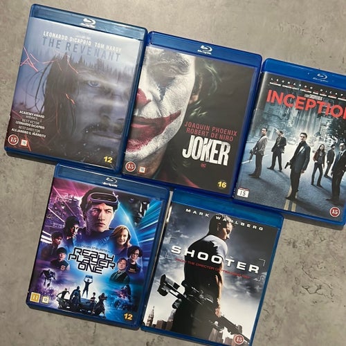 Filmpaket Blu-ray: Joker, Inception, The Revenant mfl - SVENSK TEXT
