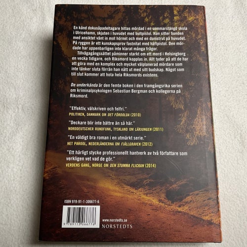 DE UNDERKÄNDA, HJORTH & ROSENFELDT, 2015, INBUNDEN, KRIMINALROMAN, FÖRSTAUPPLAGA