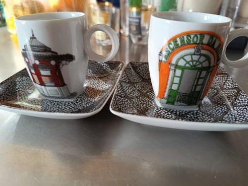 Vista Alegre Espresso Cups with Saucers Alma de Lisboa