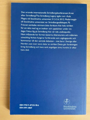Arvet efter Strindberg The Strindberg Legacy, red. David Gedin, Roland Lysell,