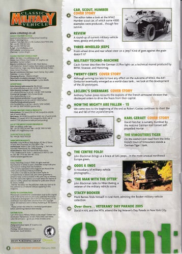 Tidskrift Classic Military Vehicles Feb/2006