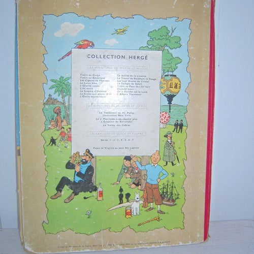 Le Crabe aux Pinces DÂ´Or franska Tintin Hergé 1947 krigsslut samlarvärde vintag