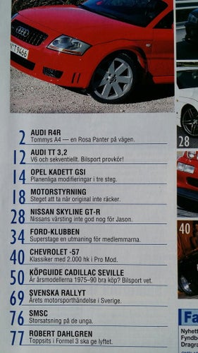 Bilsport nr 5 2003: Nissan Skyline GT-R, Cadillac Seville 1975-1985, Audi TT 3,2