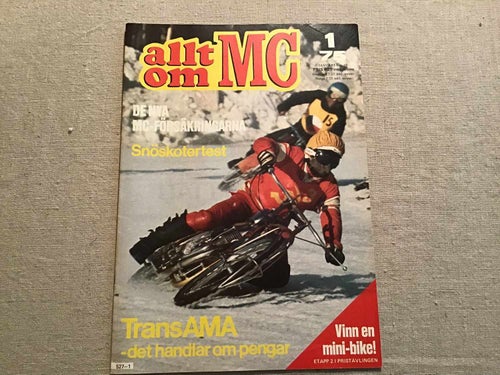 ALLT OM MC NR 1 1975 ROGER DECOSTER CROSS,GRASS TRACK,ZUNDAPP KS 125 s,snöskoter