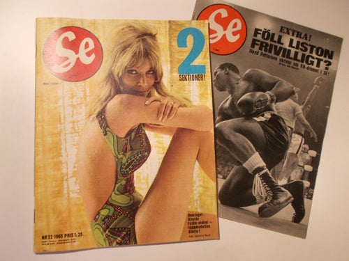 SE Nr 22 1965 Cassius Clay-Liston boxning-bilaga Carroll Baker Gloria Friedrich