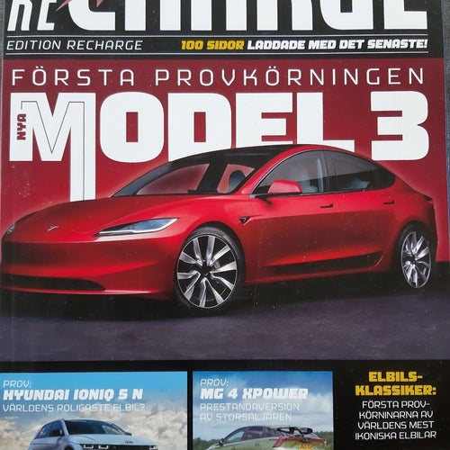 Recharge nr 3 2023: Tesla Model 3, MG4 XPower, Hyundai Ioniq 5 N, BMW i3