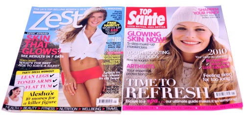 Zest/Top Sante-British magazine Bundle-January 2010-Combined weight 492g
