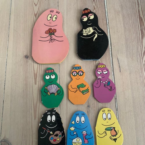 Barbapapa små kartong-böcker.