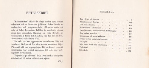 Lo-Johansson, Ivar: Stridsskrifter