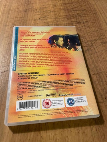Happy Together - Wong Kar Wai - Artificial Eye DVD