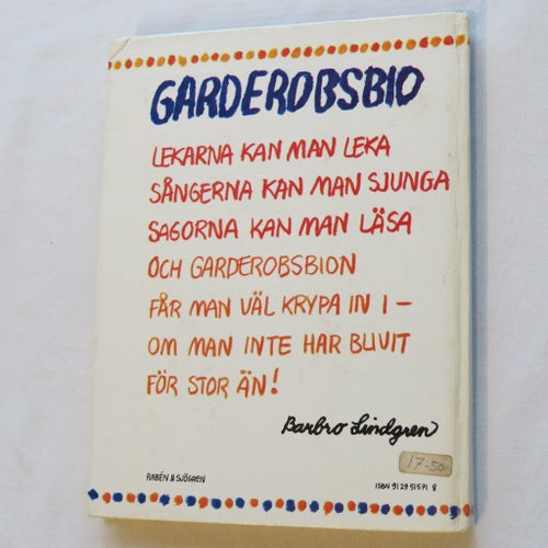 Garderobsbio av Barbro Lindgren, 1979