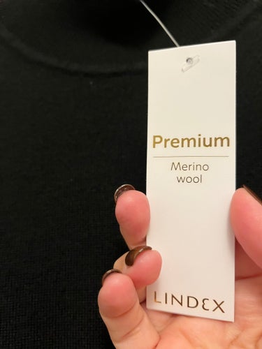 Lindex svart merinoull klänning, storlek S