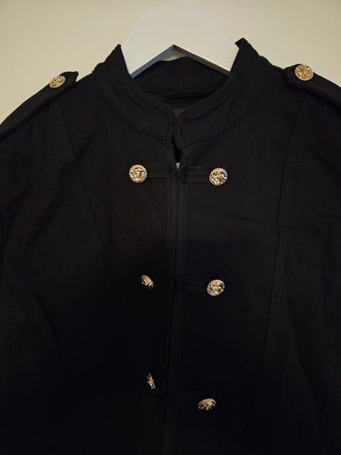 A FIELD svart jacka, orkesterjacka/uniformsjacka Stl XL