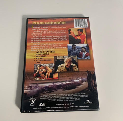 DVD - James Dean: Live Fast, Die Young. Special Uncut Version. Casper van dien