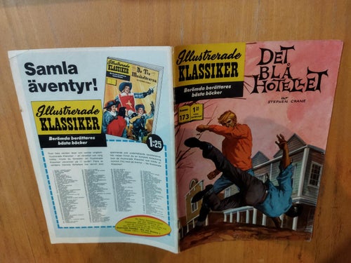 Illustrerade klassiker nr 173 Det blå hotellet Stephen Crane. Very Fine plus