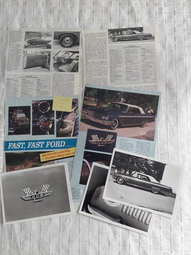 Diverse artiklar bilder Ford Galaxie 500 Sunliner 406 1962